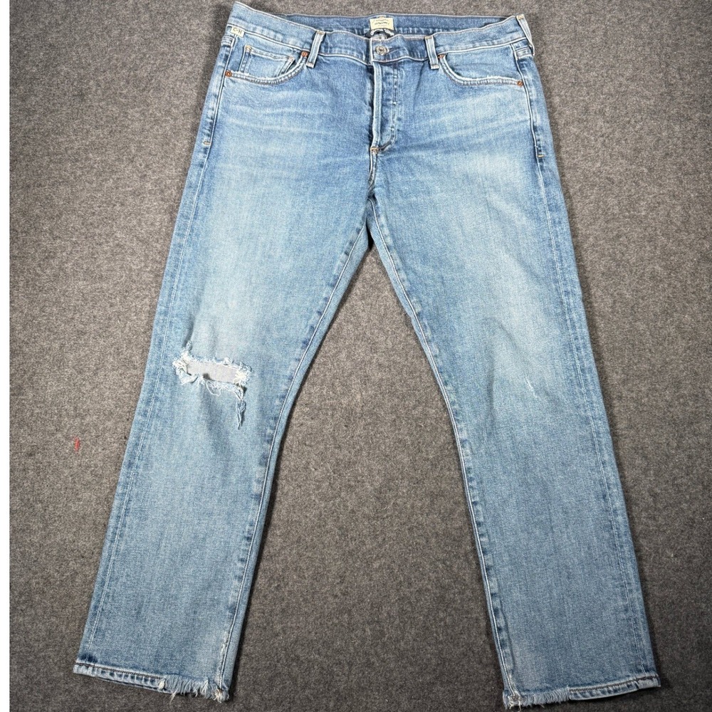 Citizens of Humanity Emerson Slim Boyfriend Distressed Jeans 1787-990 Blue 32